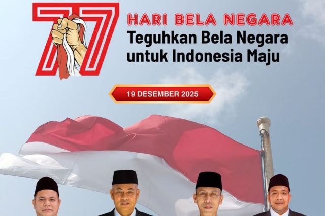 Pimpinan dan Anggota DPRD Kabupaten Asahan mengucapkan Selamat Memperingati Hari Bela Negara ke-77, 19 Desember 2025.